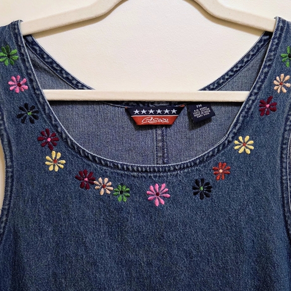 Vintage Agapo Denim floral maxi dress MP - Picture 3 of 5